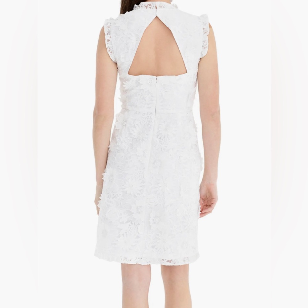 J. Crew White Floral Lace Mini Dress - Picture 3 of 9